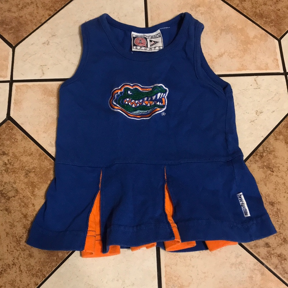 Mighty Mac little girls Florida gators sports cheerleader dress 12 months